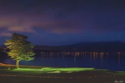 Pebble Beach Evening On 18 By Joann Dost -Metal Print Outlet