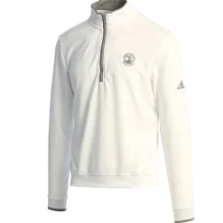 Pebble Beach 1/4 Zip Pullover By Adidas White Best