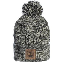 Pebble Beach Cable Knit Pom Beanie By Ahead Outlet