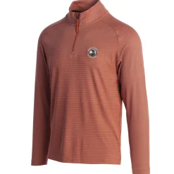 Pebble Beach Dri-Fit Adv Vapor 1/4 Zip Fossil Rose Pullover By Nike New