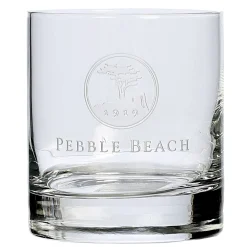 Pebble Beach Etched Double Old Fashioned Glass Online
