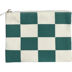 Pebble Beach Golf Flag Checkered Canvas Zip Pouch Clearance