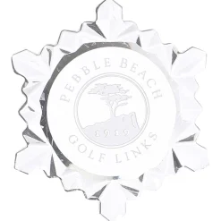 Pebble Beach Golf Links Etched Snowflake Ornament Clearance