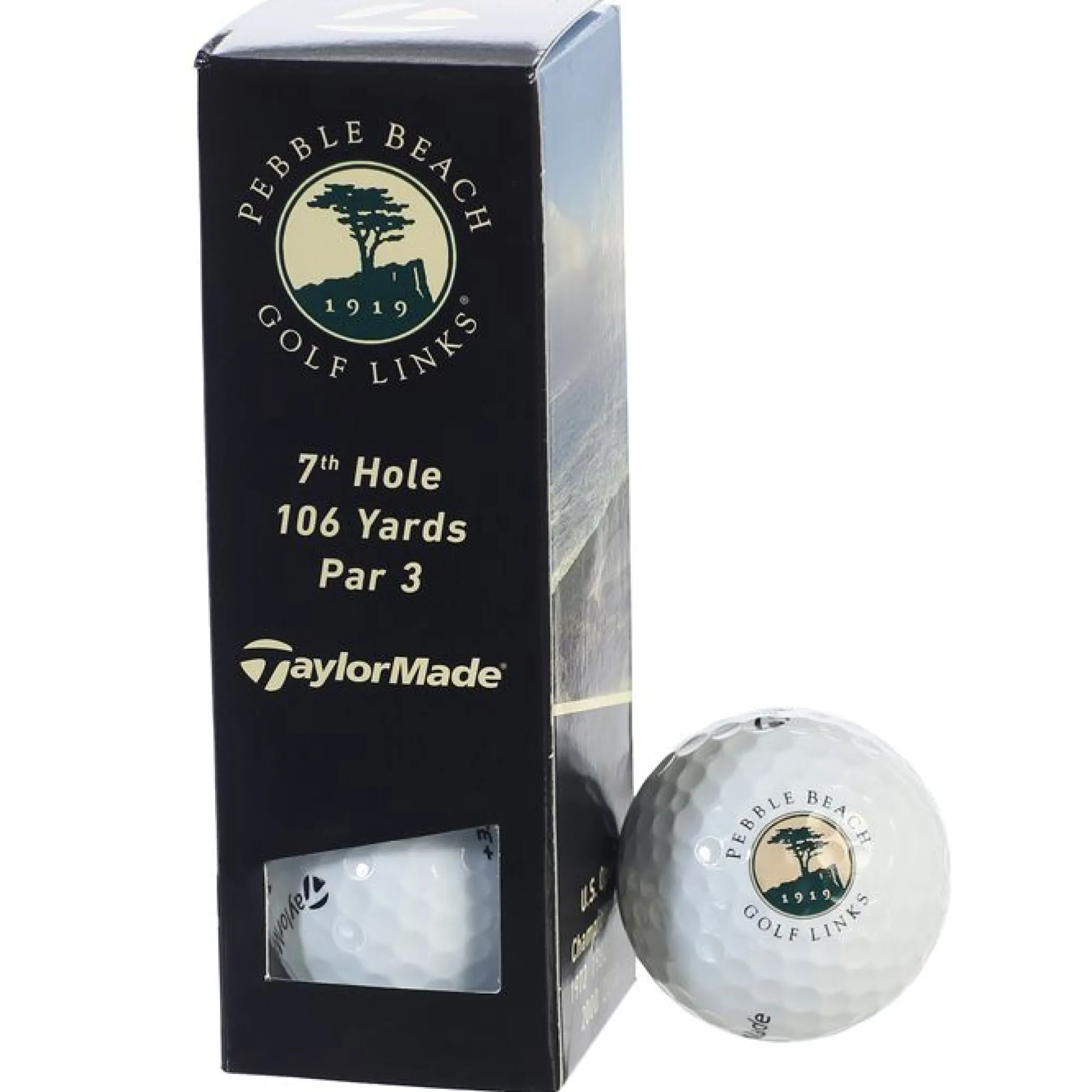 Pebble Beach Golf Links 7Th Hole Sleeve Golf Balls By Taylormade Hot