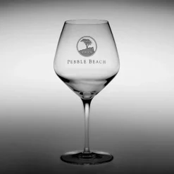 Pebble Beach Heritage Logo Pinot Noir/Burgundy Wine Glass Clearance