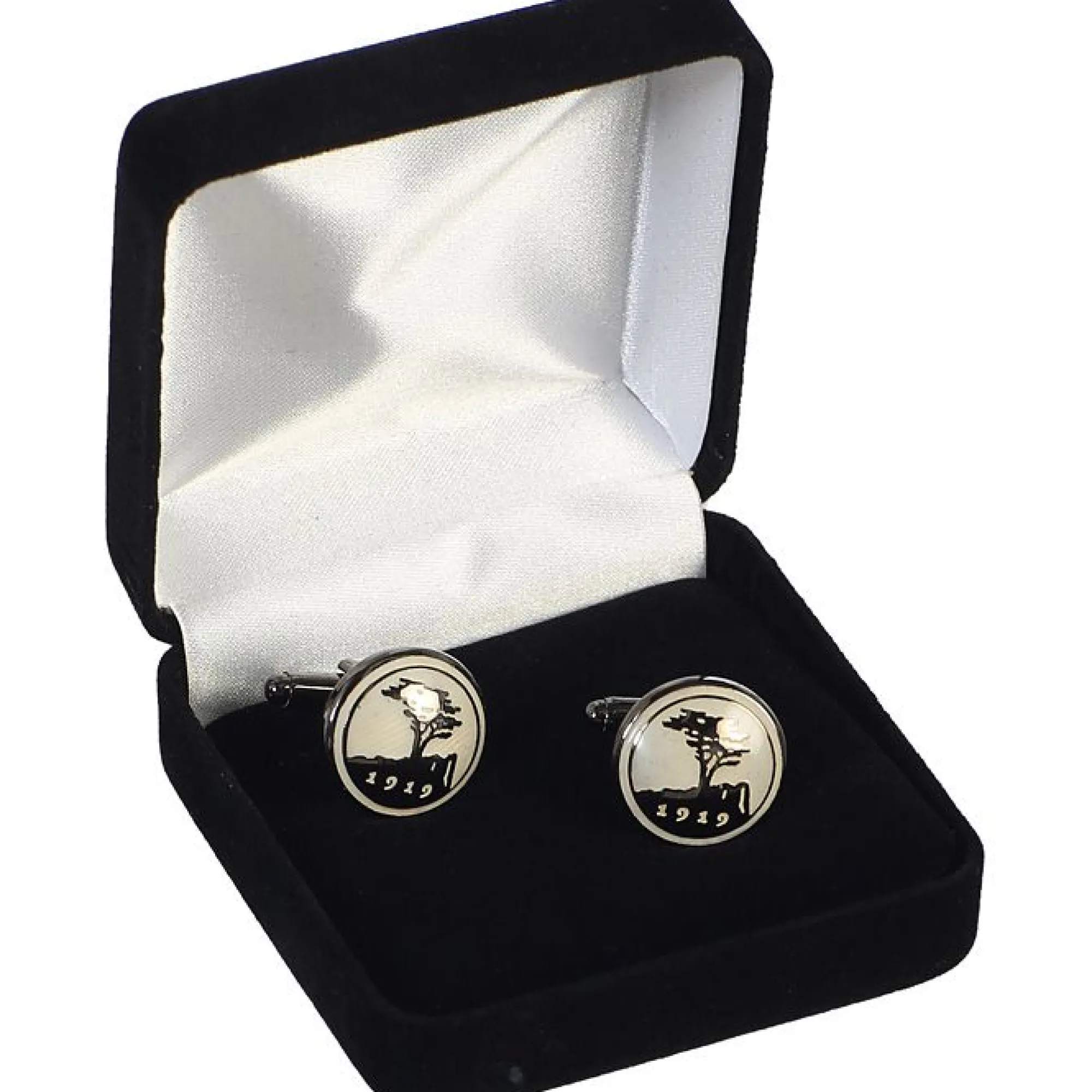Pebble Beach Heritage Logo Enamel Boxed Cufflinks Fashion