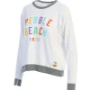 Pebble Beach Ladies White Joan Sweatshirt Hot