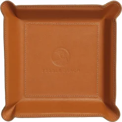 Pebble Beach Logo Leather Valet Tray Clearance