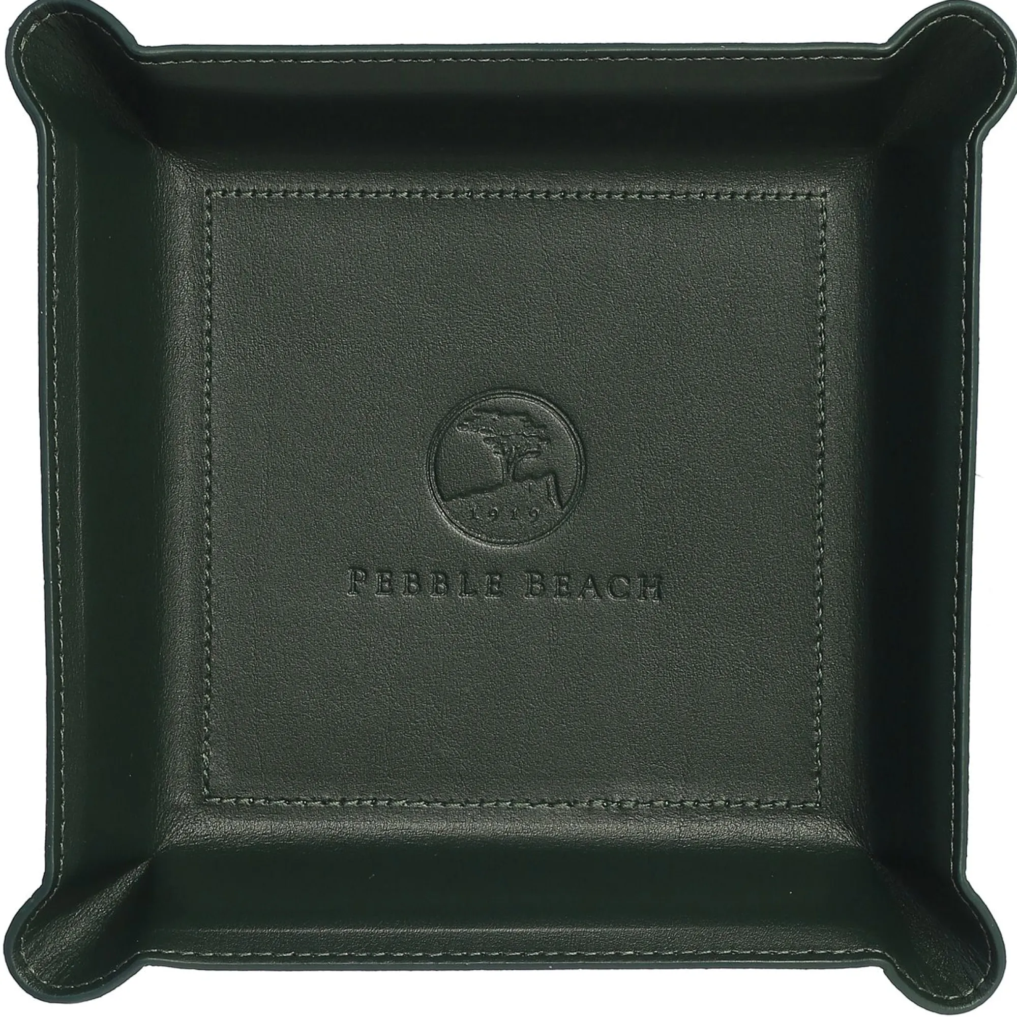 Pebble Beach Logo Leather Valet Tray Clearance
