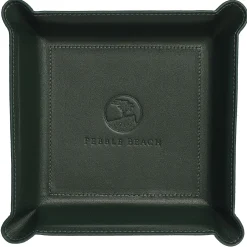 Pebble Beach Logo Leather Valet Tray New
