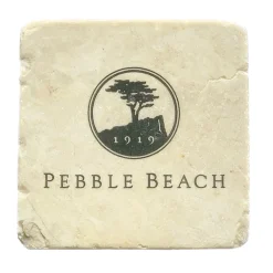 Pebble Beach Logo Marble Coaster By Art And Stone Best