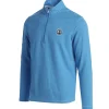 Pebble Beach Men's 3-Stripes Pulse Blue 1/4 Zip By Adidas Fashion