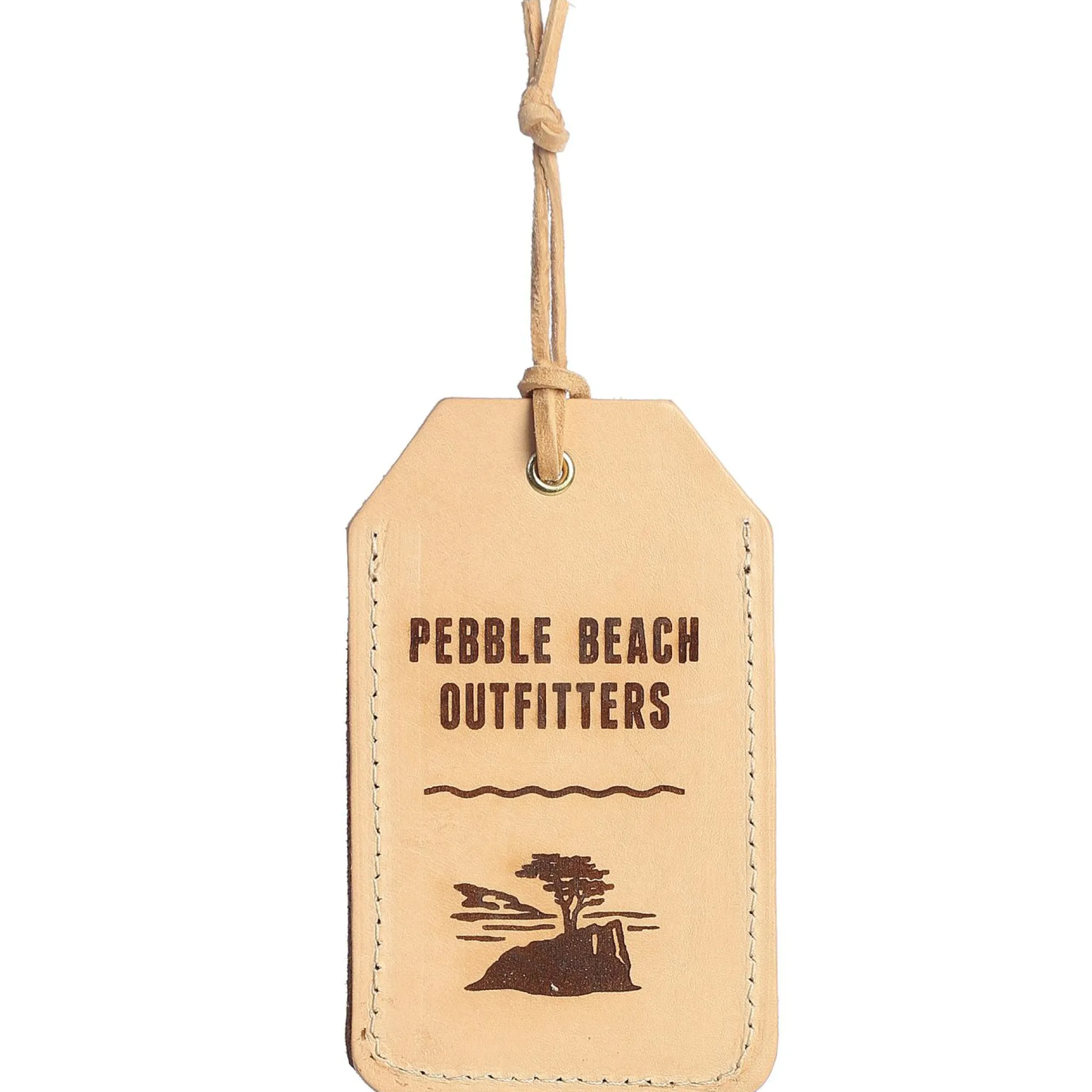 Pebble Beach Outfitters Leather Luggage Tag By Freshwater Designs Discount