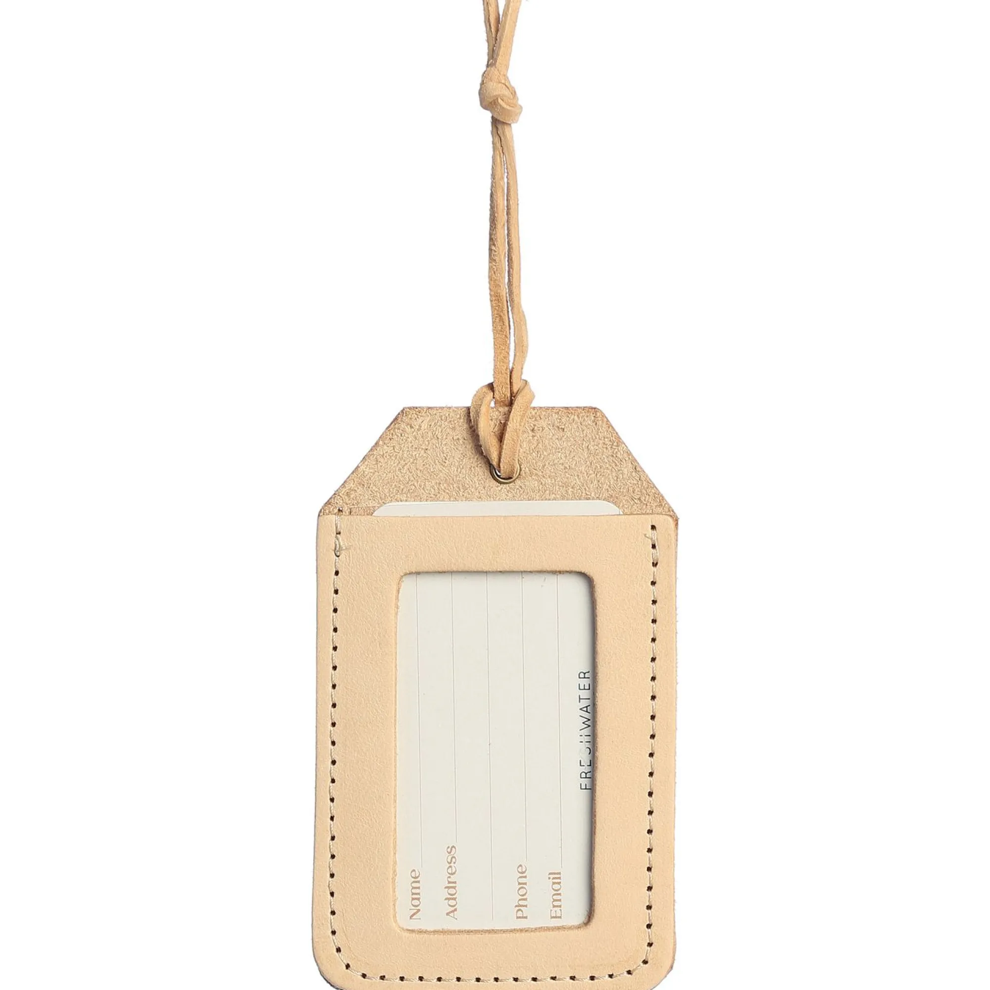 Pebble Beach Outfitters Leather Luggage Tag By Freshwater Designs Clearance