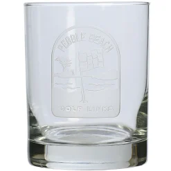 Pebble Beach Pin Flag Scene Rocks Glass Fashion
