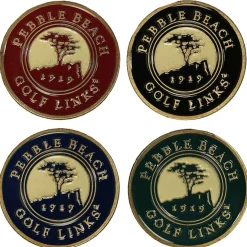 Pebble Beach Retro Style Magnetic Ball Marker Set New