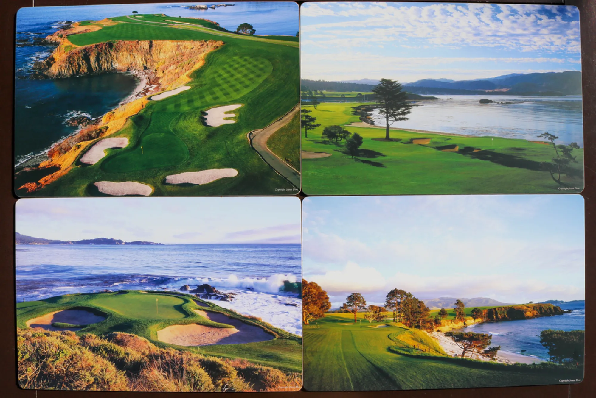 Pebble Beach Scenic Placemat Set Of 4 New