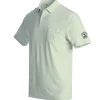 Pebble Beach Spring Bloom Go-To Pocket Polo By Adidas New