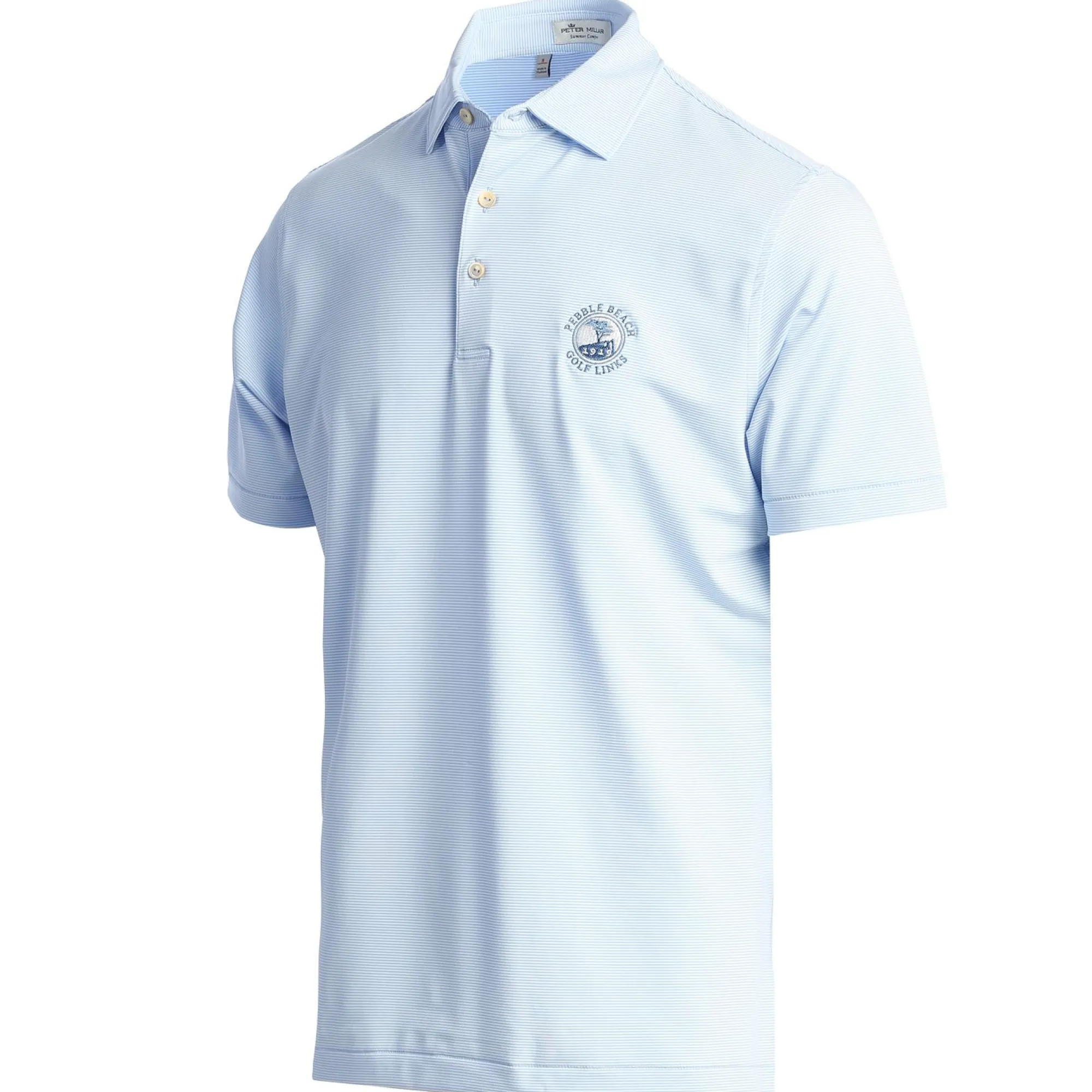 Pebble Beach Striped Polo By Peter Millar Online