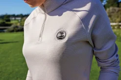 Pebble Beach Women's 1/4 Zip Knit Pullover By Adidas Clearance