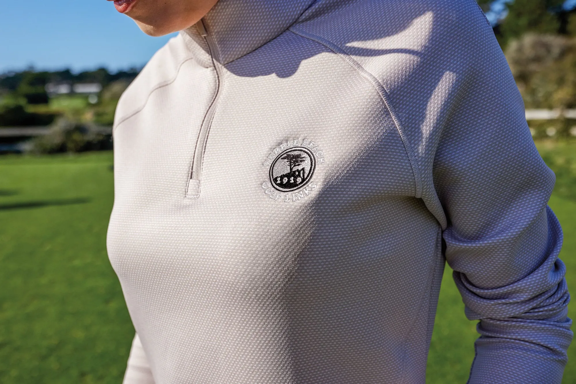 Pebble Beach Women's 1/4 Zip Knit Pullover By Adidas Clearance