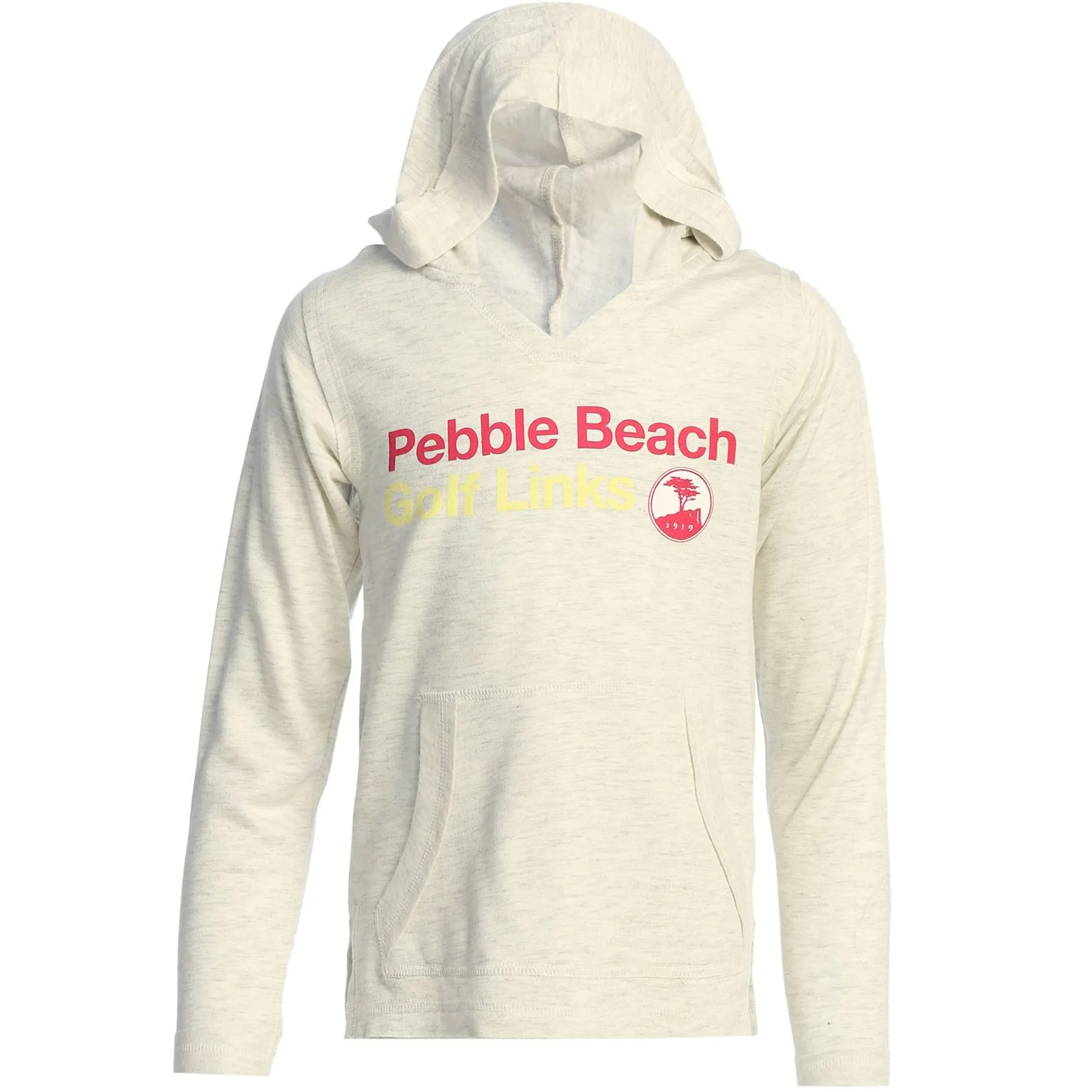 Pebble Beach Youth Oatmeal Golf Links Hoodie By Garb Fashion