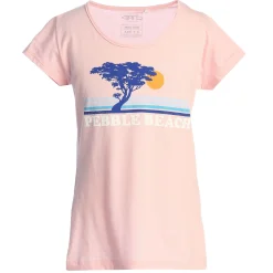 Pebble Beach Youth Pink Sunset Tee By Garb Hot