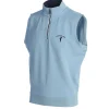 Pebble Beach Spanish Bay Men's "Caves" 1/4 Zip Vest By Fairway & Greene Clearance