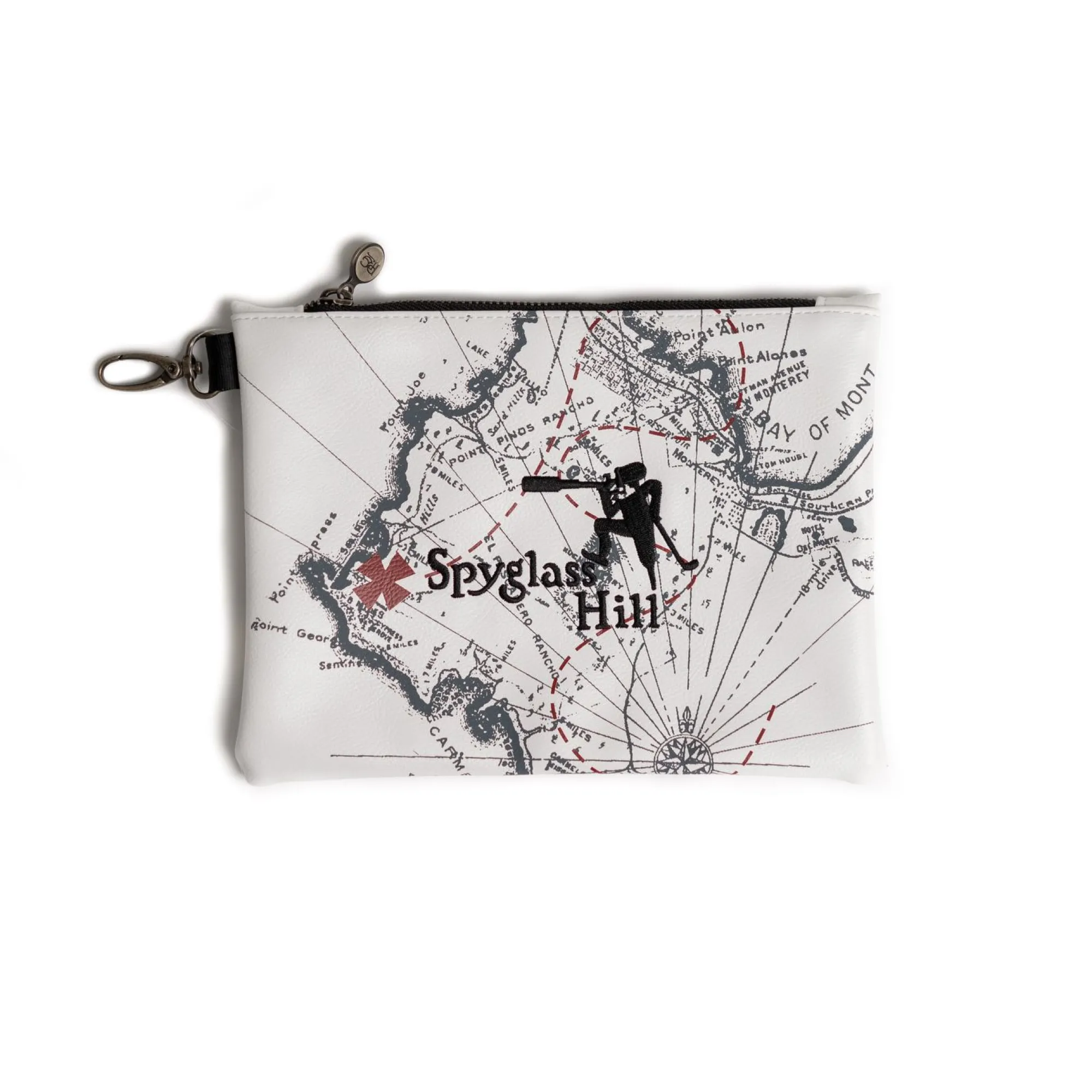 Pebble Beach Spyglass Hill Map Zipper Tote Bag By Prg Online