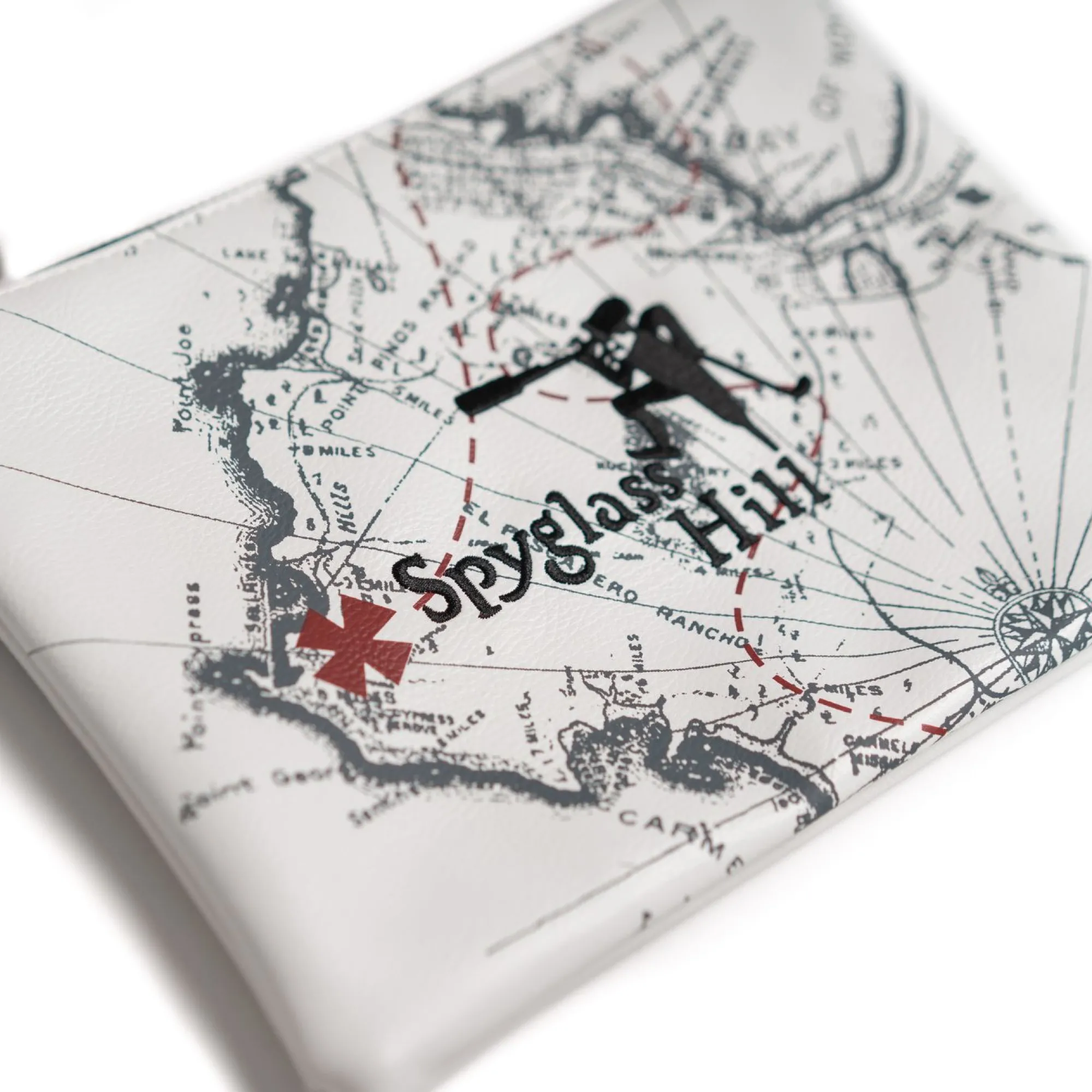 Pebble Beach Spyglass Hill Map Zipper Tote Bag By Prg Online